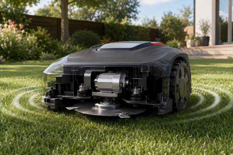 How to Reduce Noise from a Robotic Lawnmower Cutting Motor