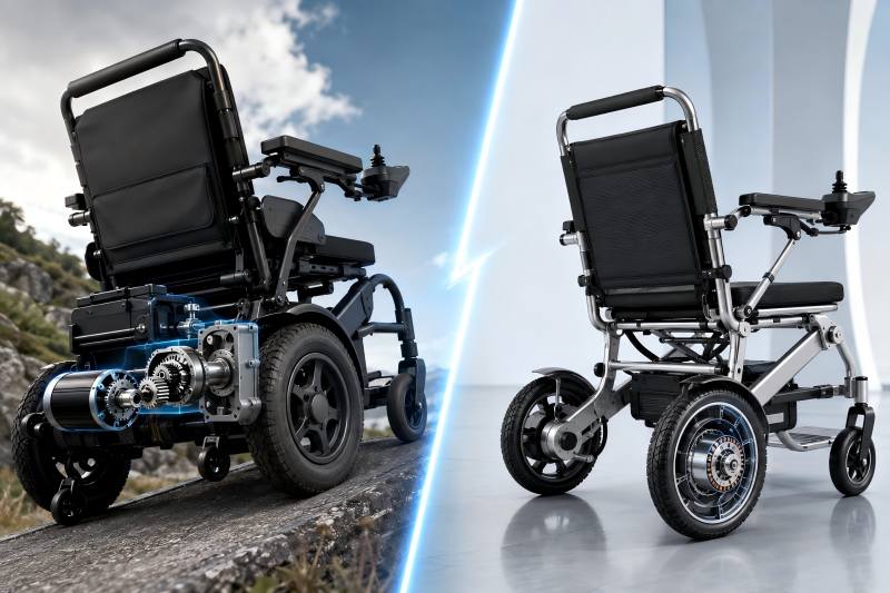 Geared Motor vs Hub Motor for Electric Wheelchairs